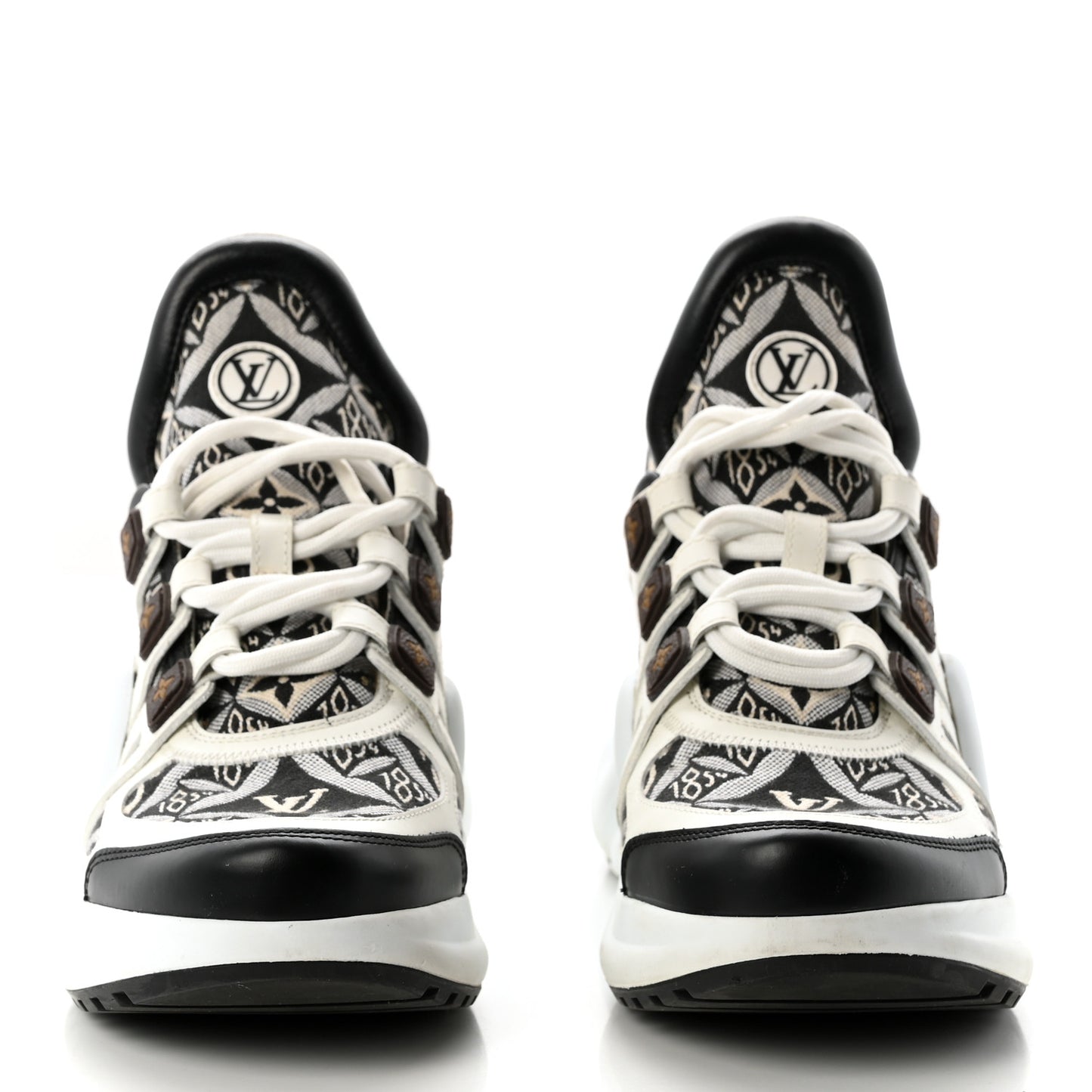 Jacquard Since 1854 Monogram LV Archlight Sneakers 37 White Grey
