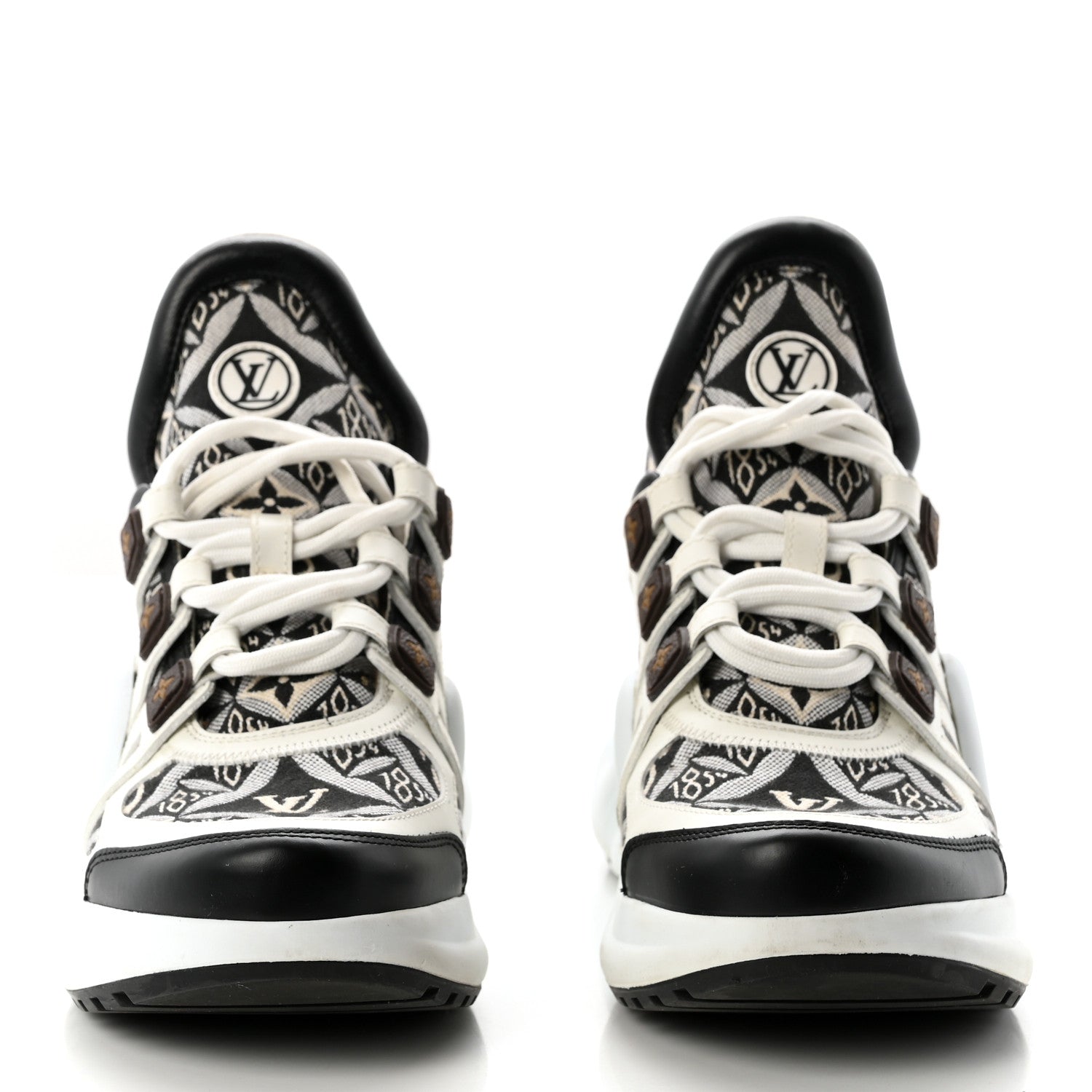 Louis Vuitton Jacquard Since 1854 Monogram LV Archlight Sneakers 37 White Grey 2 of 9