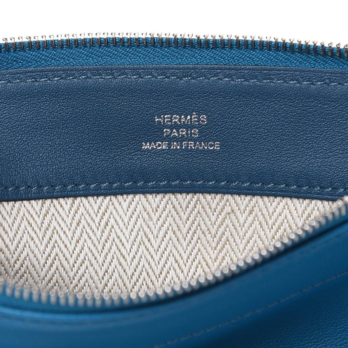 Lambskin Swift Tohubohu Pouch PM Bleu Izmir Bleu de Malte