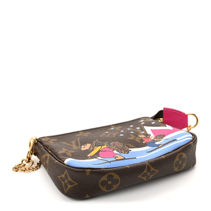 Louis Vuitton Monogram 2018 Christmas Animation Mini Bears Pochette Accessories 4 of 6