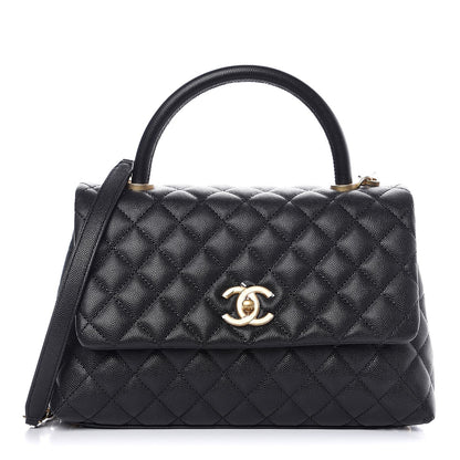 Chanel Caviar Quilted Small Coco Handle Flap Black 1 of 10