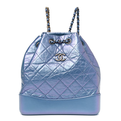Chanel Iridescent Lambskin Calfskin Small Quilted Gabrielle Backpack Light Purple 1 of 4