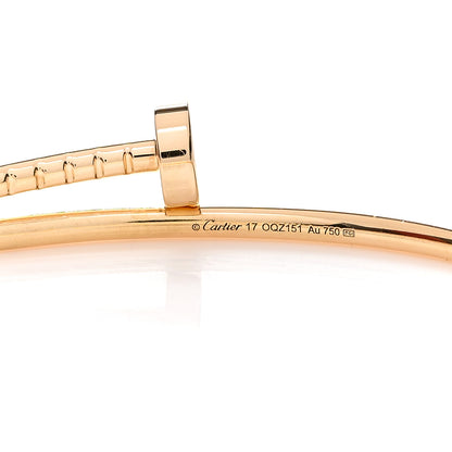 Cartier 18K Yellow Gold Small Juste Un Clou Bracelet 17 3 of 4