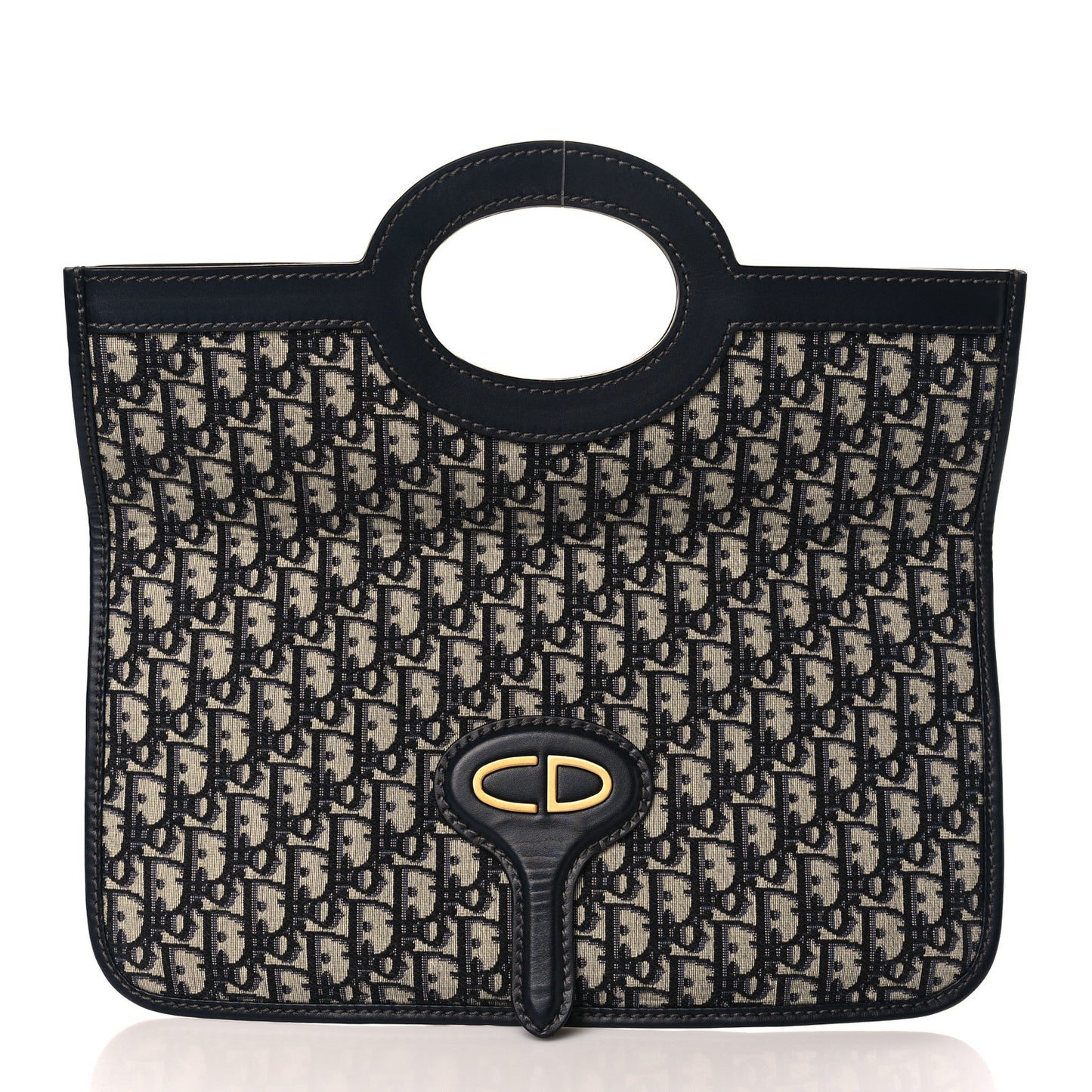 Oblique Fold Over Clutch Blue