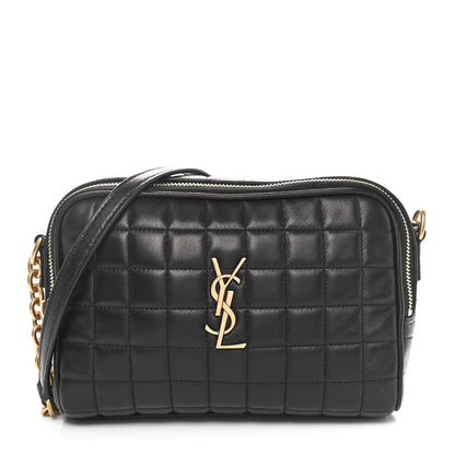 Saint Laurent Lambskin Carre Quilted Cassandre Mini Camera Bag Black 1 of 11