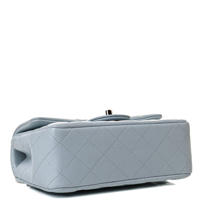 Chanel Lambskin Quilted Mini Top Handle Rectangular Flap Light Blue 4 of 14