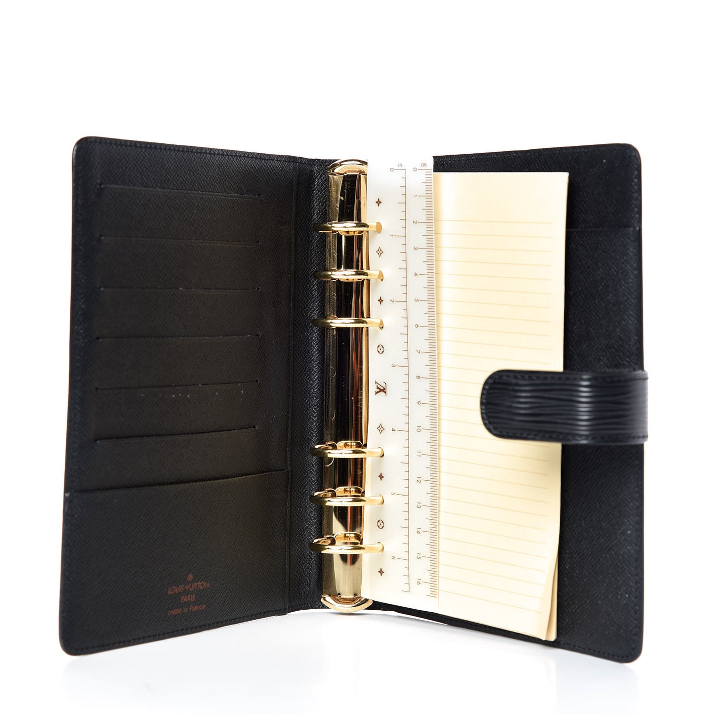 Epi Medium Ring Agenda Cover Black