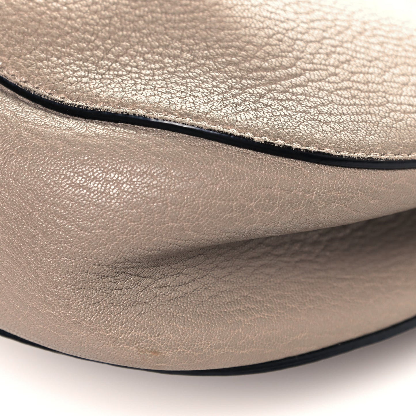 Grained Lambskin Drew Shoulder Bag Motty Grey