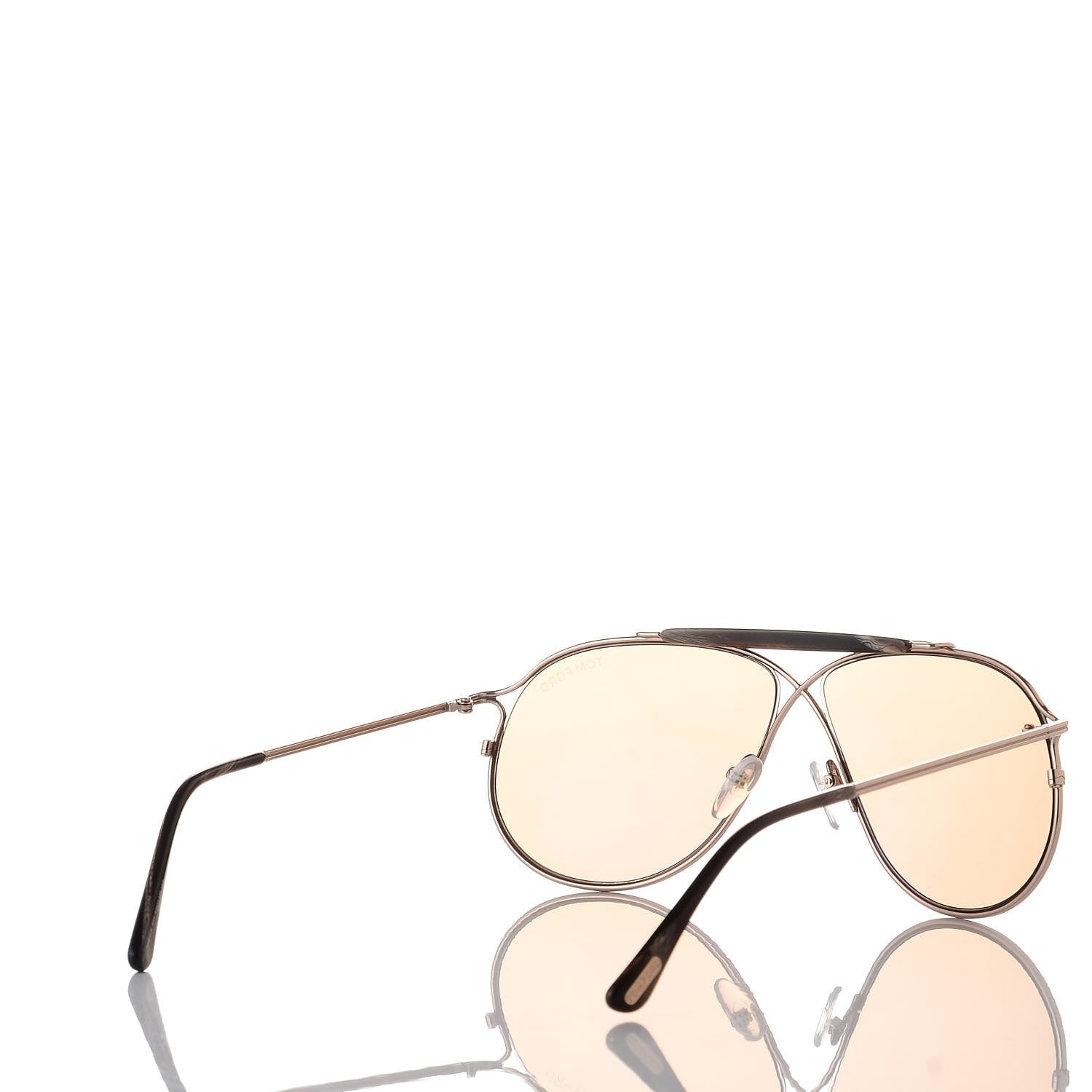 Tom Ford Tom N.6 Private Collection Aviator Sunglasses Rose Gold Brown 4 of 7