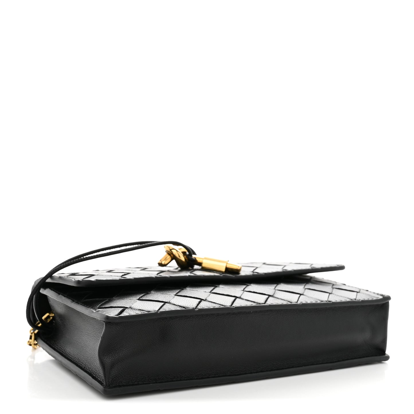 Nappa Intrecciato Andiamo Pouch On Chain Black Black
