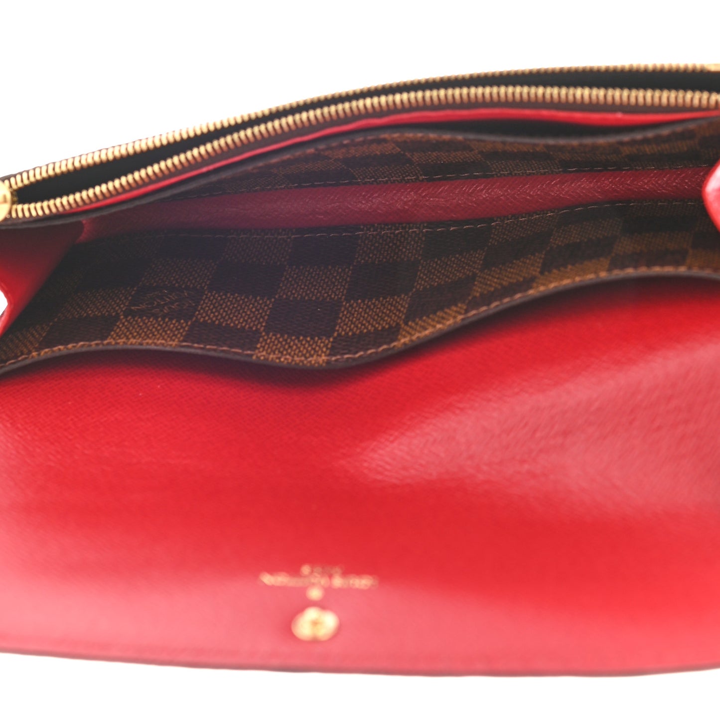 Damier Ebene Emilie Wallet Red