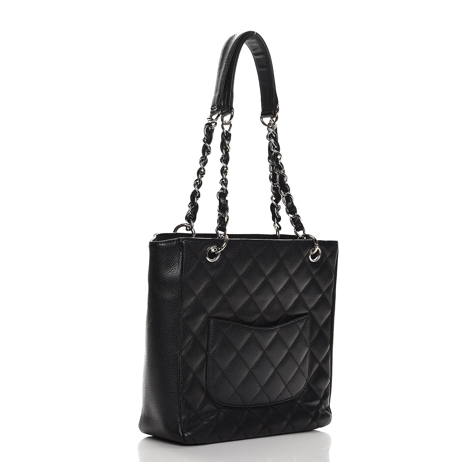 Chanel Caviar Quilted Petit Shopping Tote PST Black 3 of 12