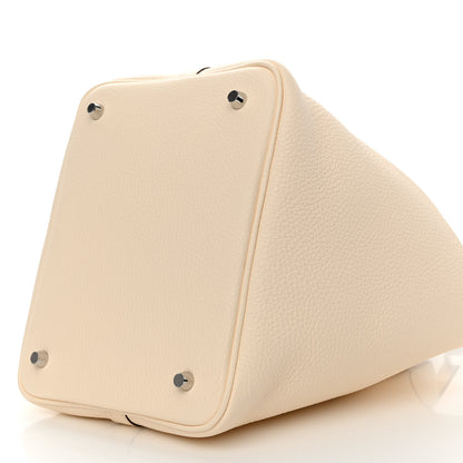 Hermes Taurillon Clemence Swift Eclat Picotin Lock 22 MM Nata Sesame 10 of 11