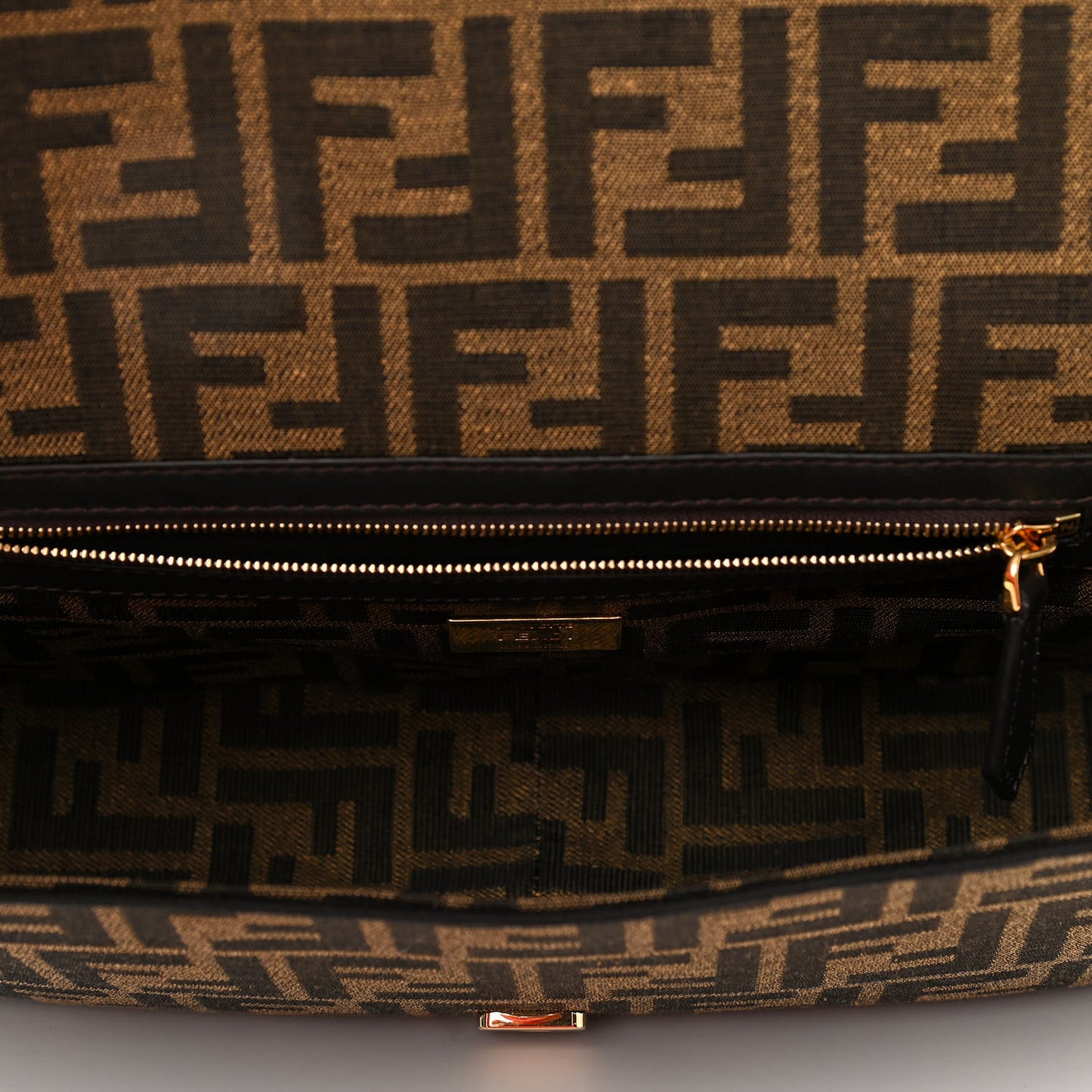 Fabric Jacquard FF 1974 Medium Baguette Tobacco Moro Black