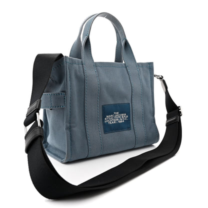 Marc Jacobs Cotton Canvas Mini The Tote Bag Blue Shadow 3 of 11