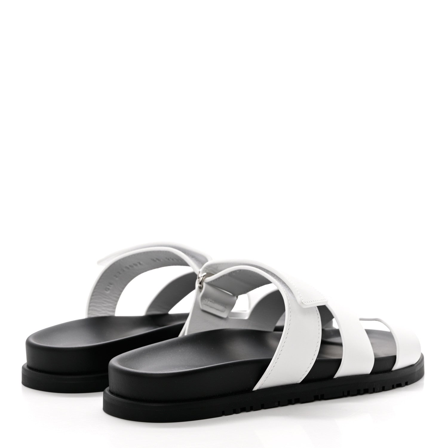 Hermes Calfskin Womens Chypre Sandals 38 White 4 of 9