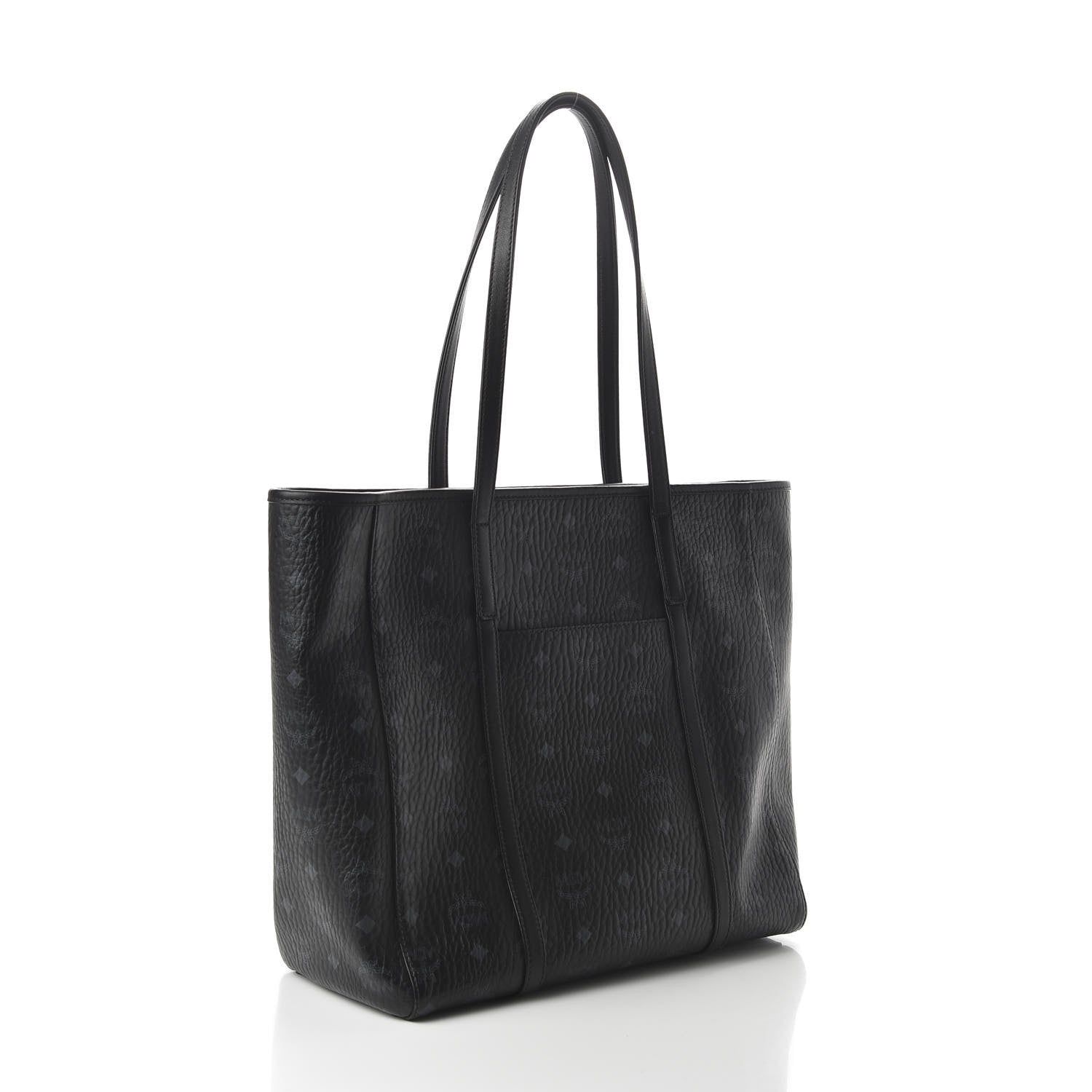 MCM Visetos Toni Shopper Tote Black 3 of 10
