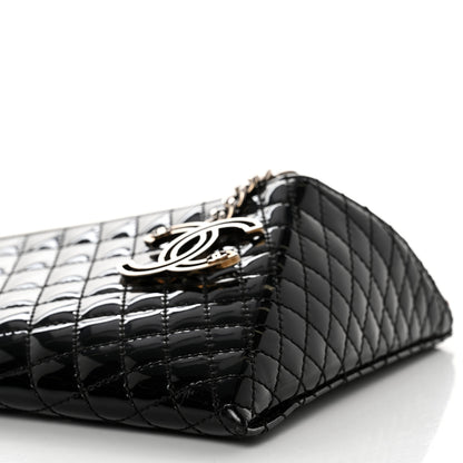 Chanel Patent Geometric Quilted Large Kaleidoscope Clutch Black 8 of 9