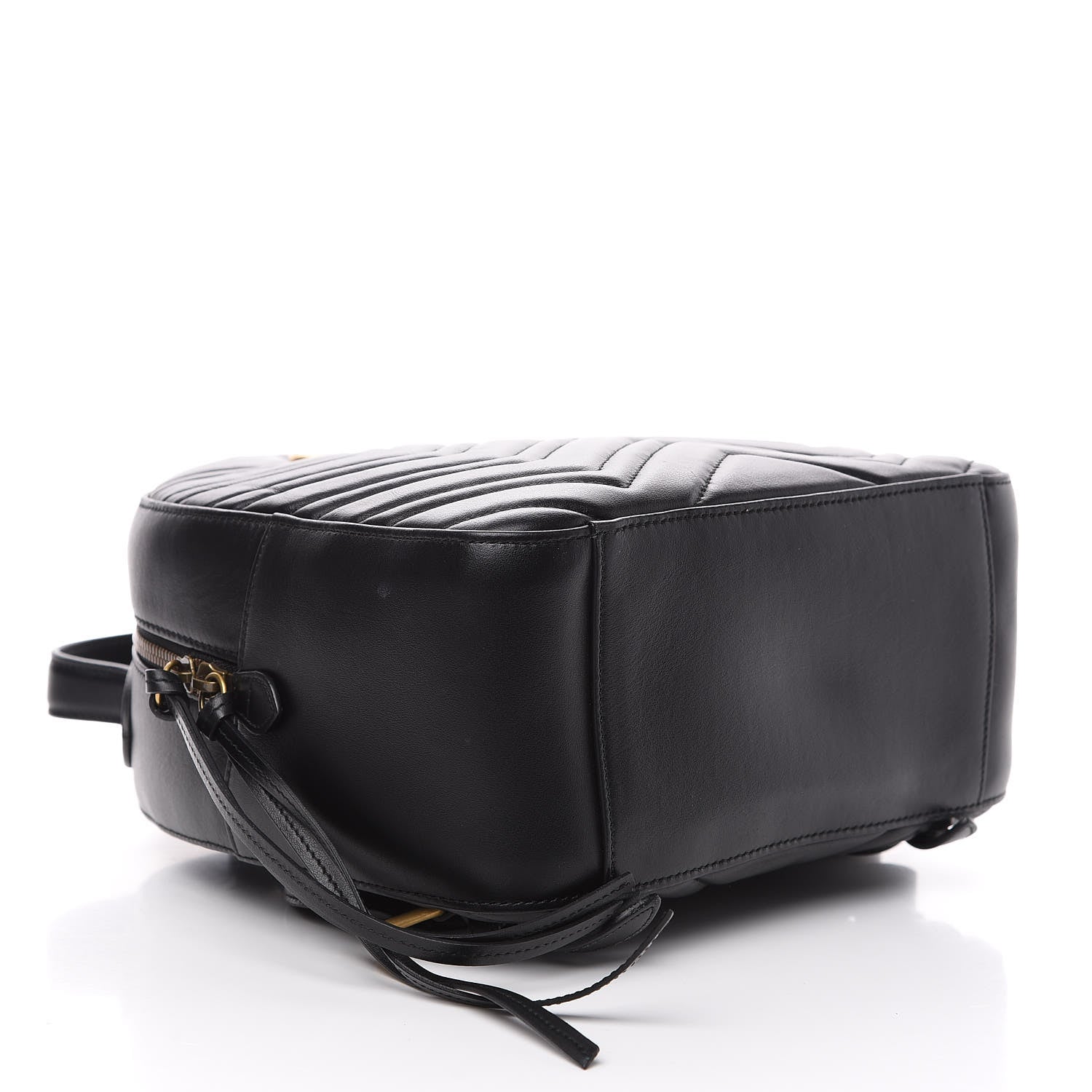 Gucci Calfskin Matelasse GG Marmont Dome Backpack Black 3 of 12