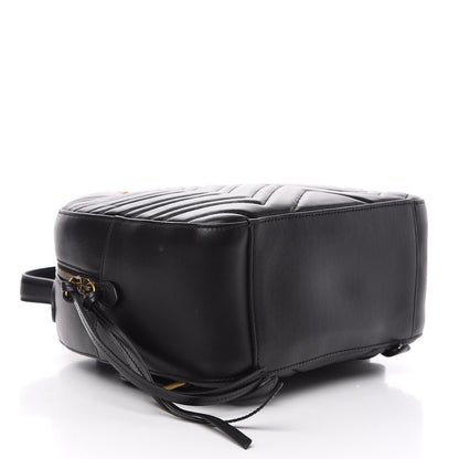 Gucci Calfskin Matelasse GG Marmont Dome Backpack Black 3 of 12