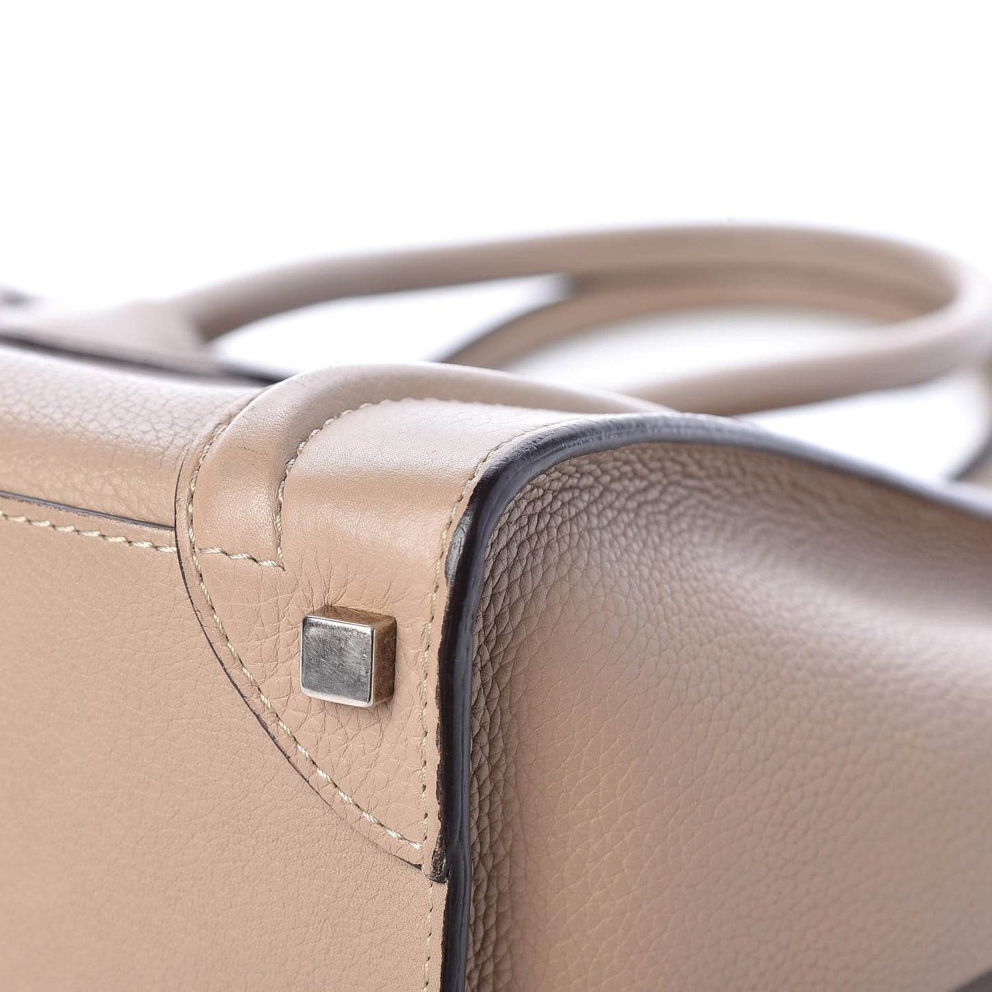 Drummed Calfskin Micro Luggage Dune