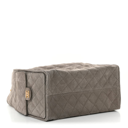 Chanel Suede Quilted Medium Chanel 25 Handbag Grey 4 of 11