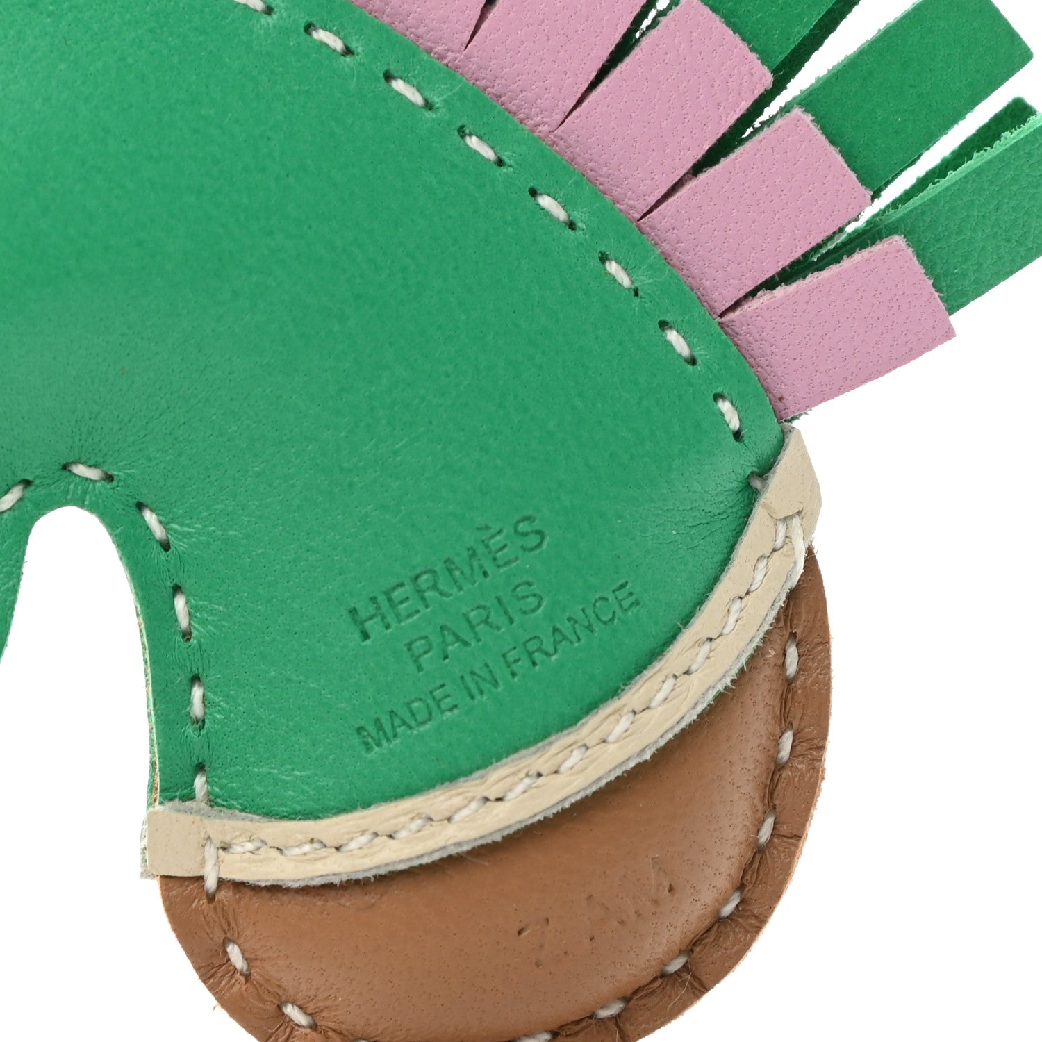 Hermes Milo Lambskin Geegee Savannah Bag Charm Chai Menthe Craie Mauve Sylvestre 3 of 4