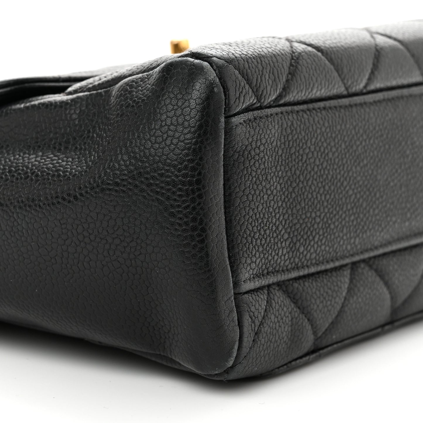 Caviar Quilted Medium Single Flap Black