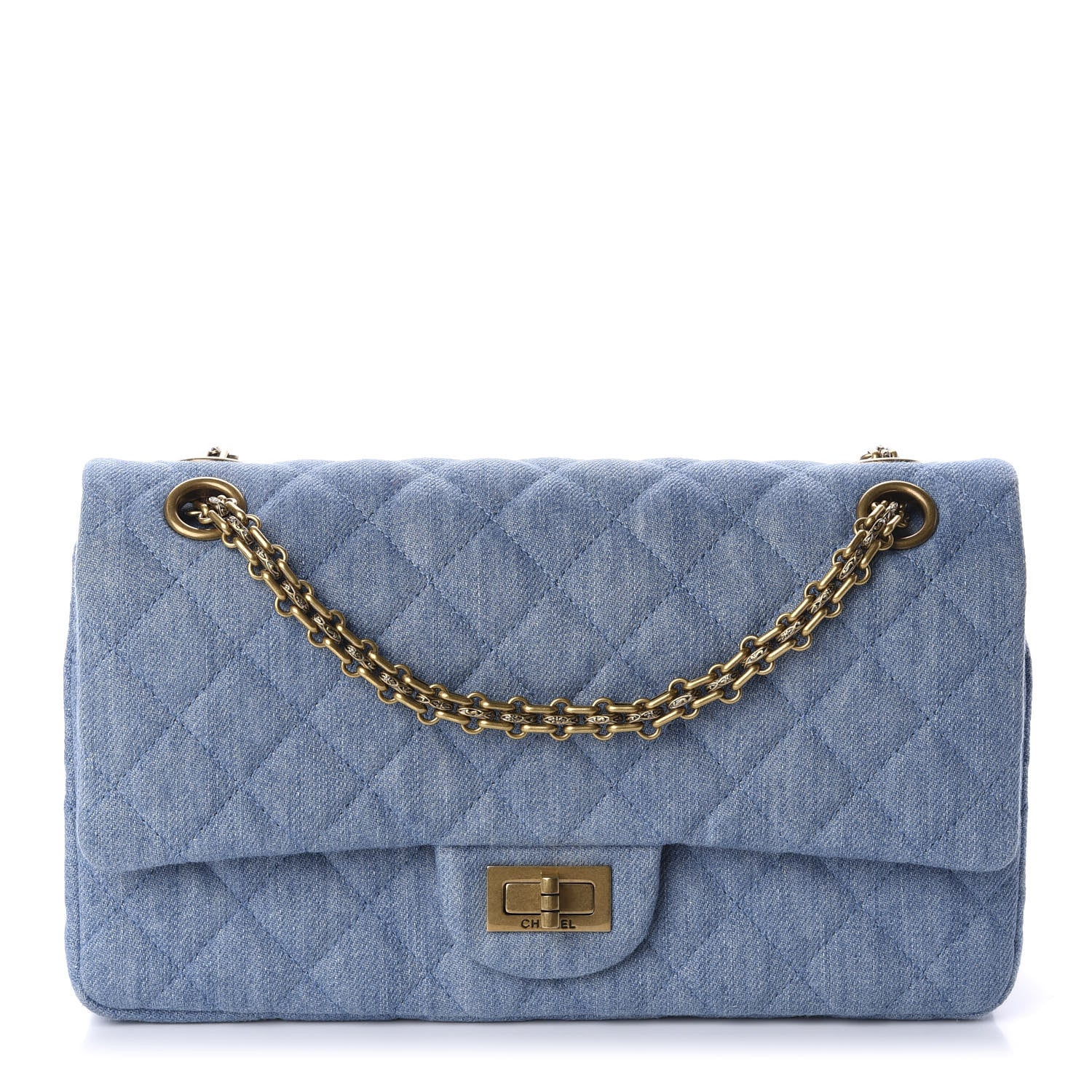 Chanel Denim Quilted 2.55 Reissue 225 Flap Light Blue 1 of 10
