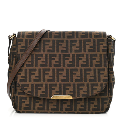 Fendi Zucca Vitello Artic Messenger Bag Tobacco Castagna 1 of 7