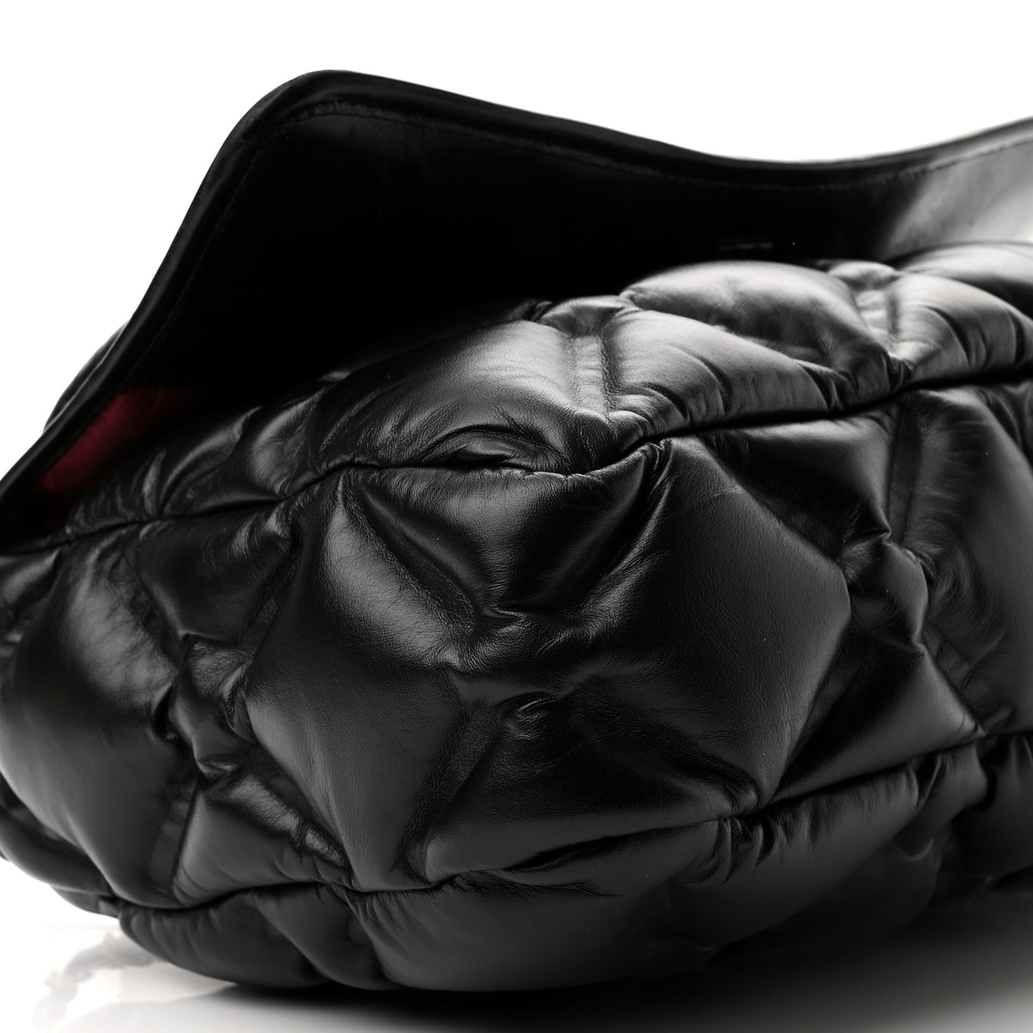 Calfskin Quilted Large Chesterfield Flap Black