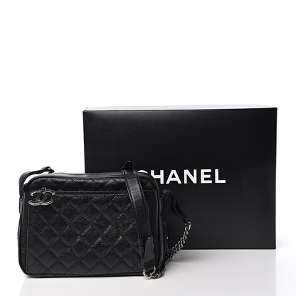 Chanel Caviar Quilted Medium Business Trip Camera Bag Black 13 of 13