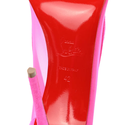 Christian Louboutin Veau Velours Rete Galativi 100 Pumps 42 Diva 6 of 8
