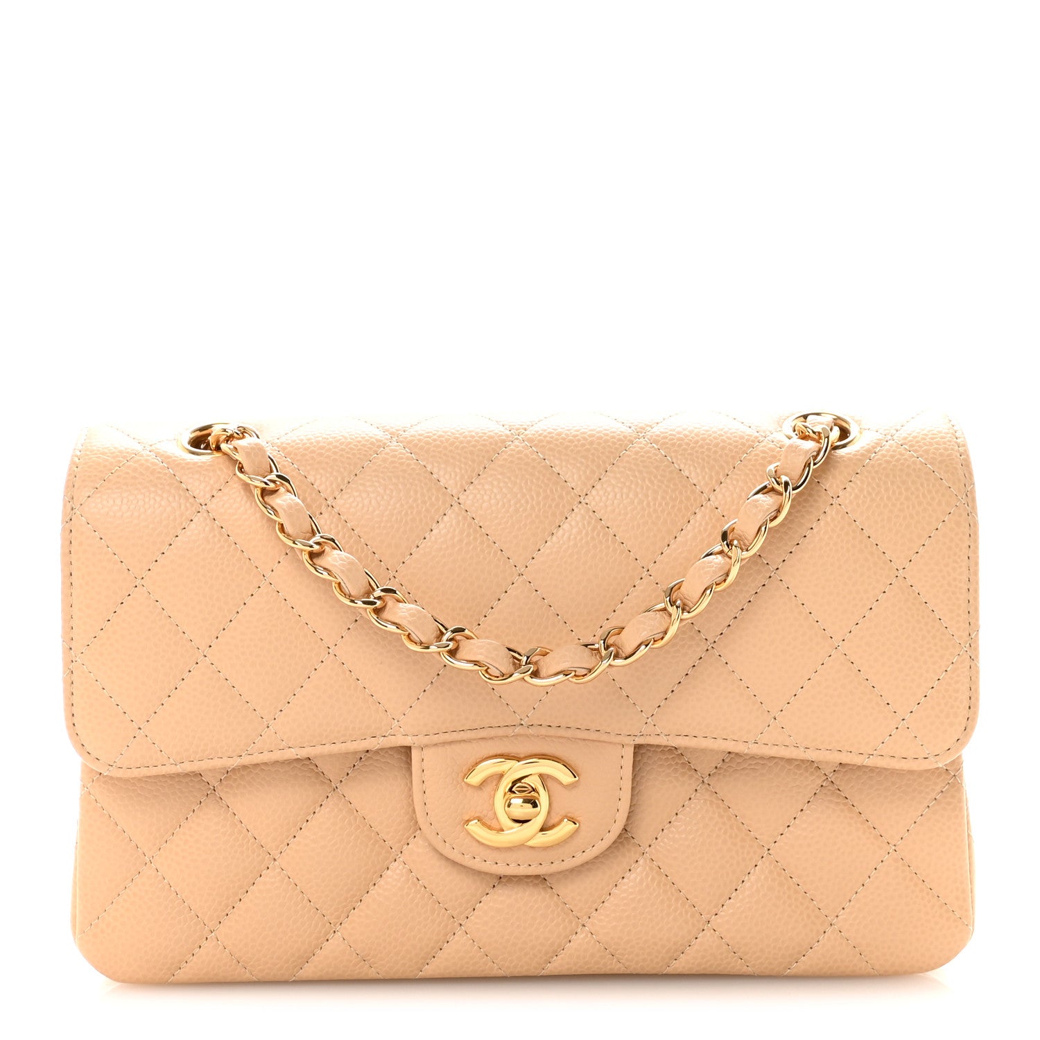 Chanel Caviar Quilted Small Double Flap Beige 1 of 11