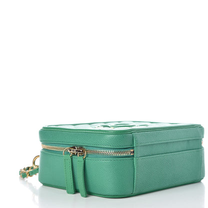 Chanel Caviar Quilted Medium CC Filigree Vanity Case Green 5 of 13