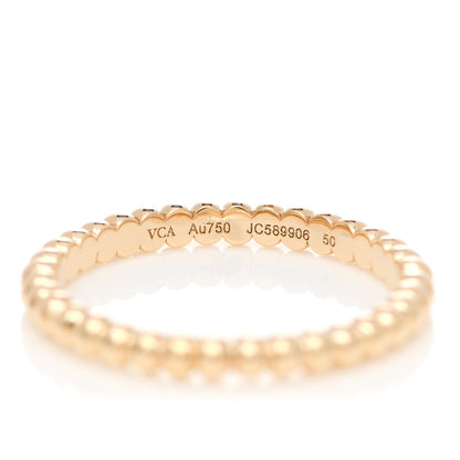 Van Cleef & Arpels 18K Yellow Gold Small Perlee Ring 50 5.25 4 of 5