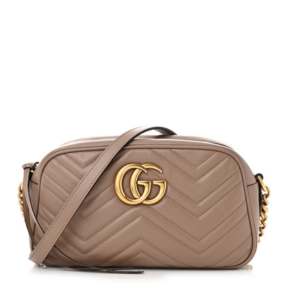 Gucci Calfskin Matelasse Small GG Marmont Chain Shoulder Bag Porcelain Rose 1 of 12