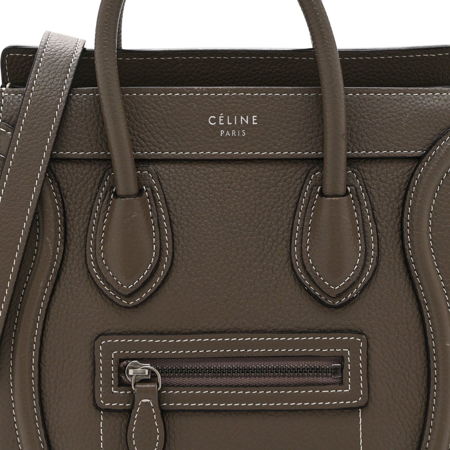 Drummed Calfskin Nano Luggage Souris