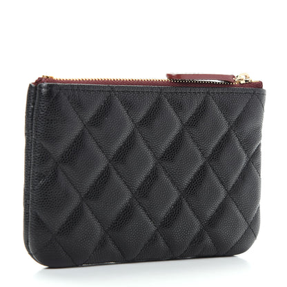 Chanel Caviar Quilted Small Cosmetic Case Black 3 of 8