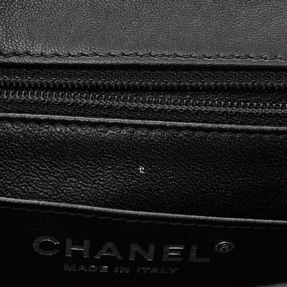 Chanel Lambskin Chevron Quilted Mini Square Flap Black 11 of 12