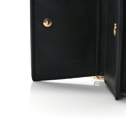 Christian Dior Lambskin Cannage Small Lady Dior Flap Card Holder Black 6 of 9