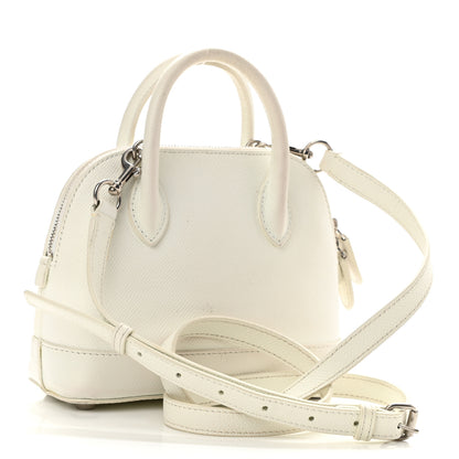 Balenciaga Grained Calfskin XXS Ville Top Handle Bag White Black 3 of 16