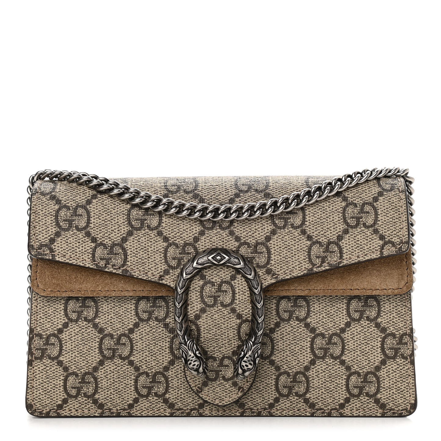 GG Supreme Monogram Super Mini Dionysus Shoulder Bag Taupe