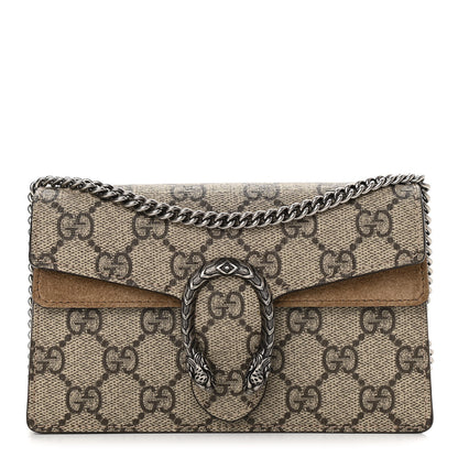 Gucci GG Supreme Monogram Super Mini Dionysus Shoulder Bag Taupe 1 of 10
