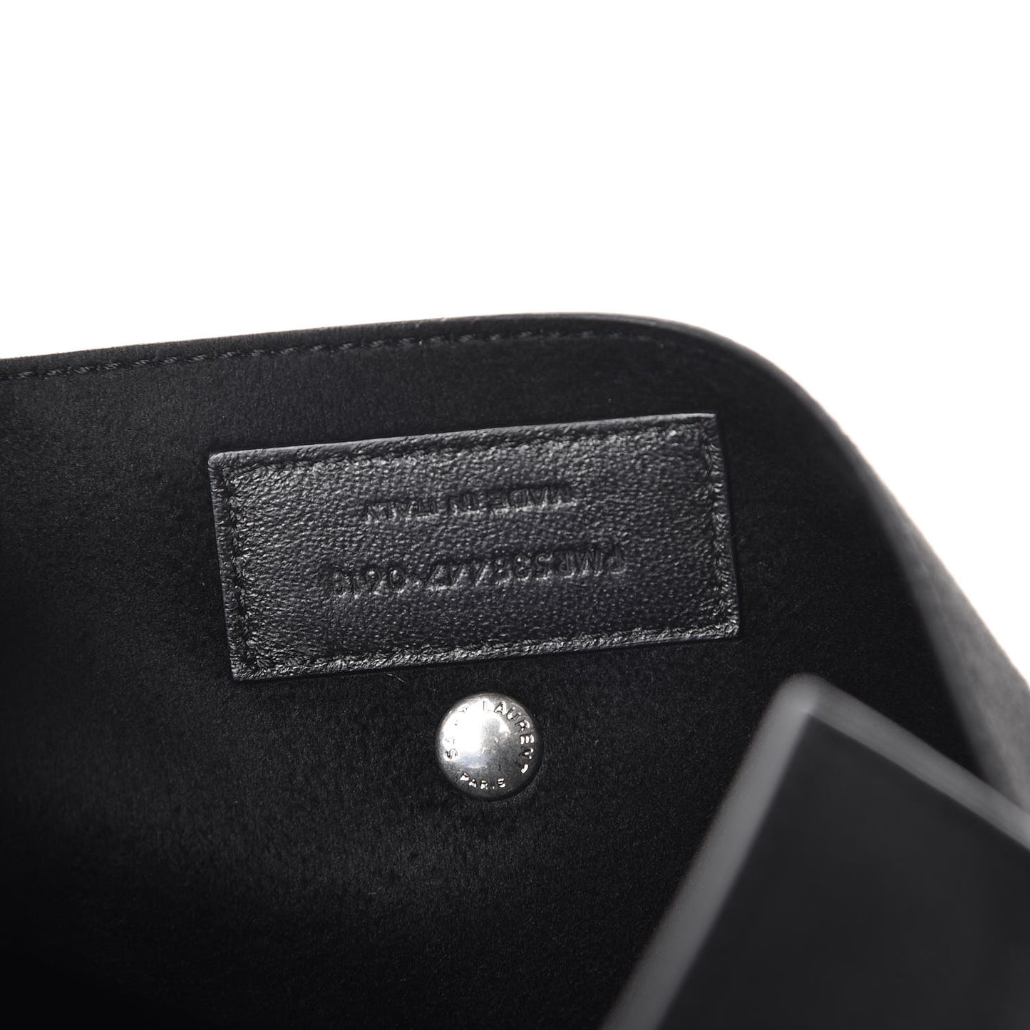 Lambskin Teddy Drawstring Bag Black