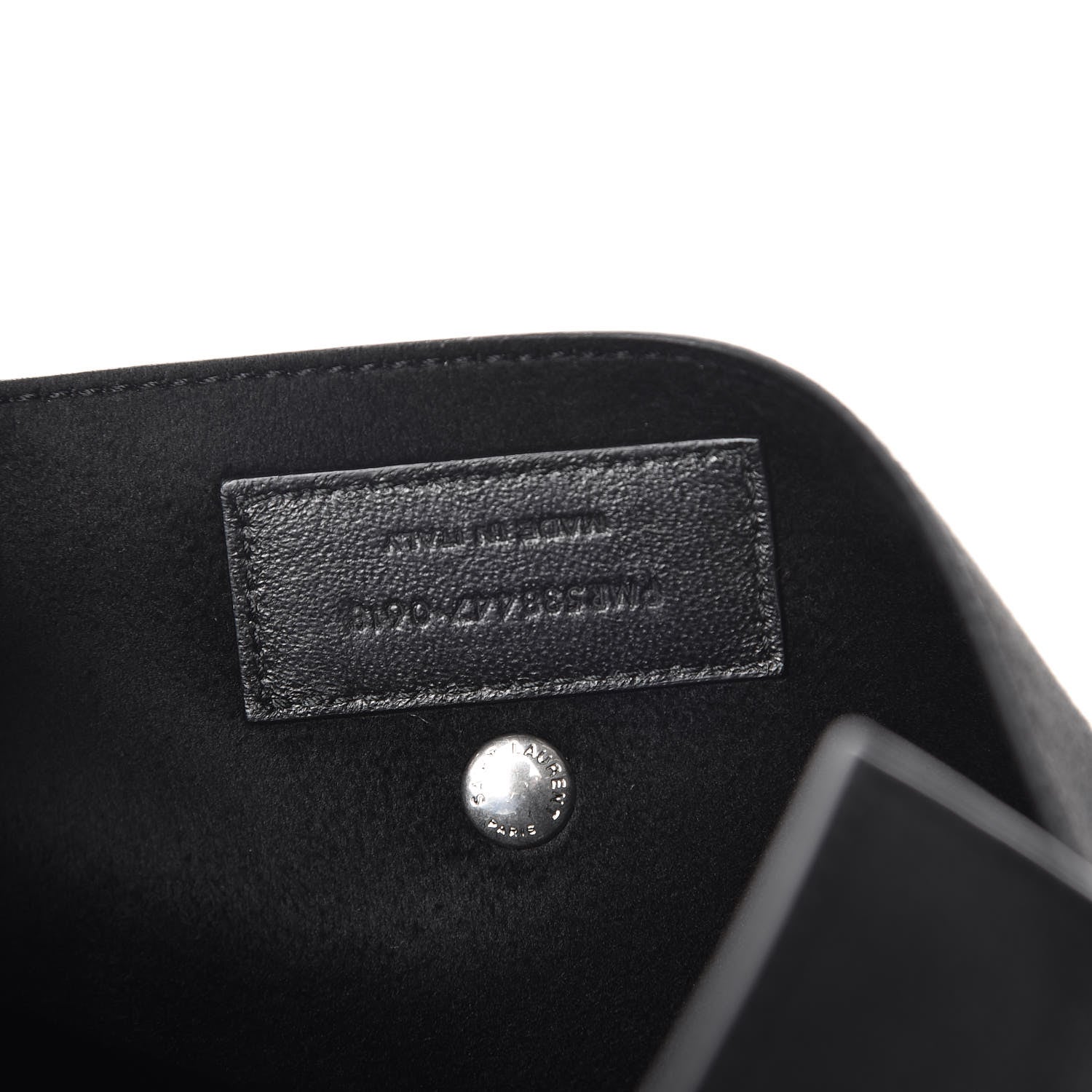 Saint Laurent Lambskin Teddy Drawstring Bag Black 10 of 10