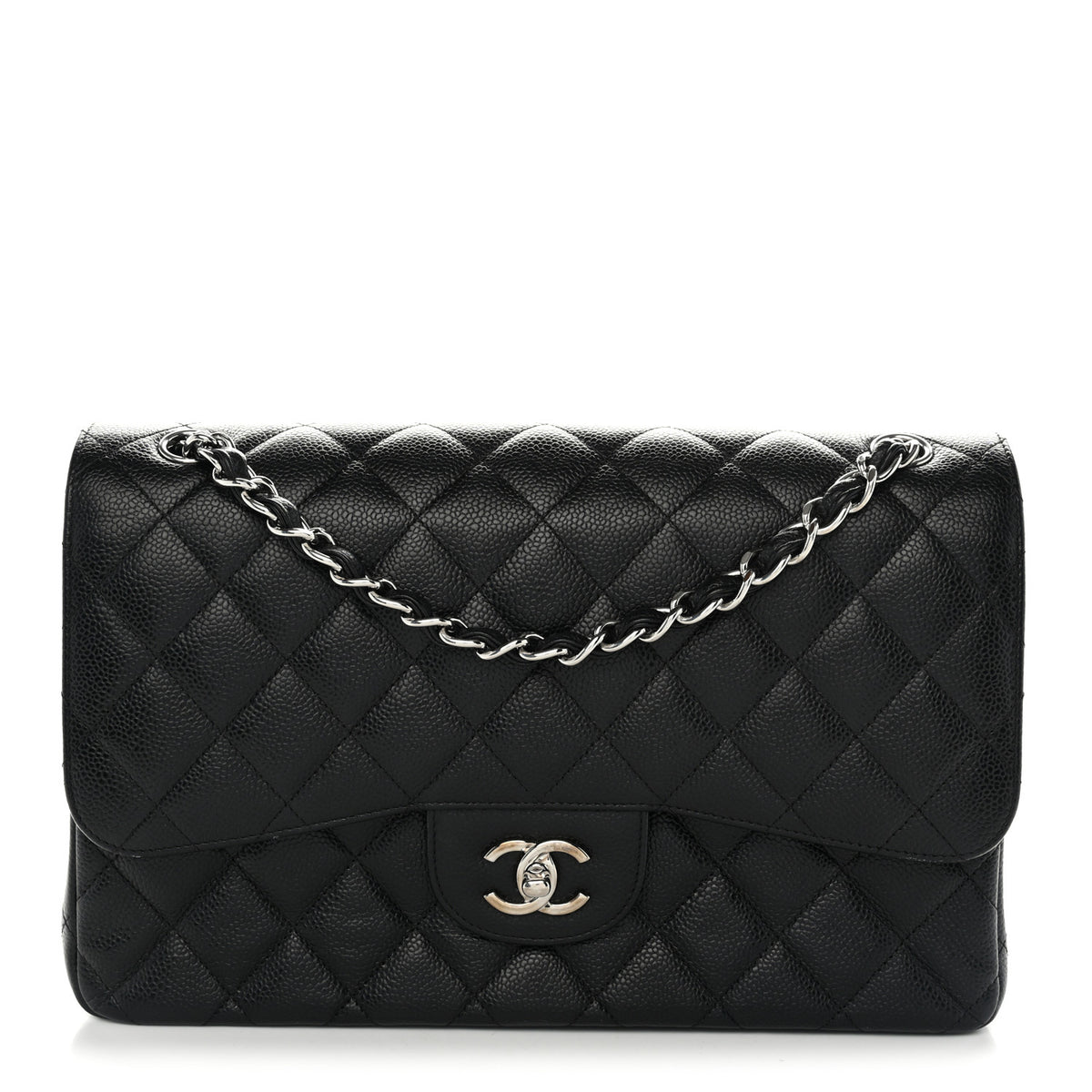 Chanel Caviar Quilted Jumbo Double Flap Black 1 of 11