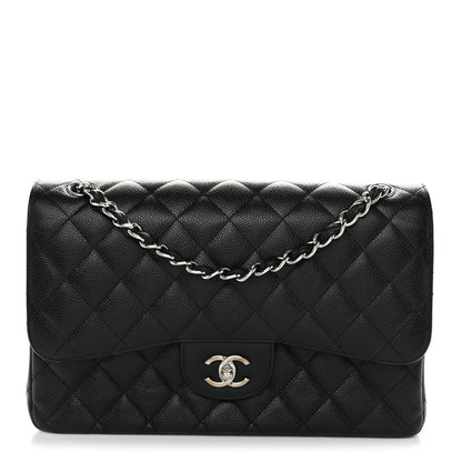 Chanel Caviar Quilted Jumbo Double Flap Black 1 of 11