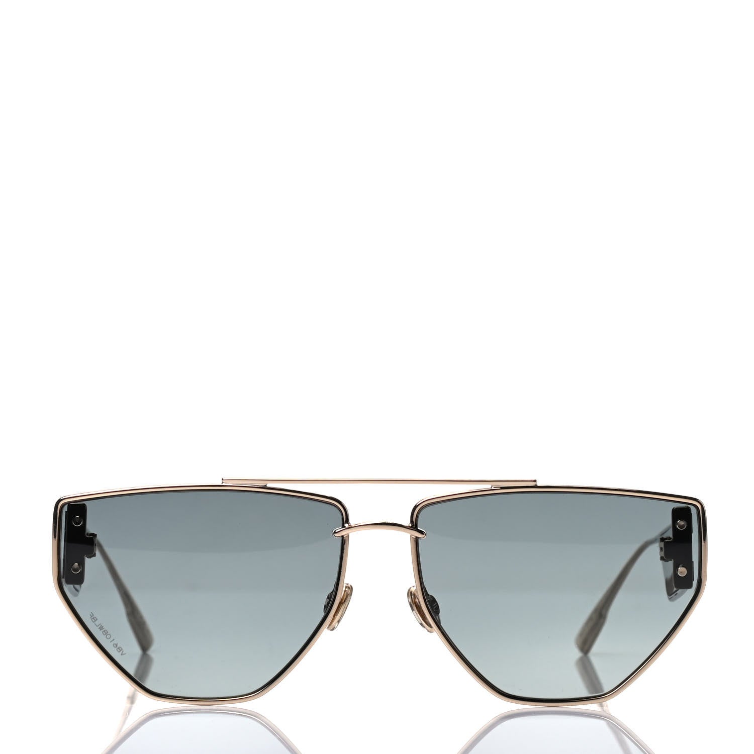 Christian Dior Clan 2 Aviator Sunglasses Black Gold 2 of 7