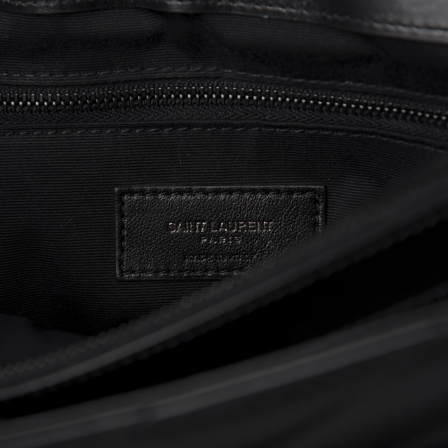 Saint Laurent Calfskin Y Quilted Monogram Medium Loulou Chain Satchel Black 8 of 9